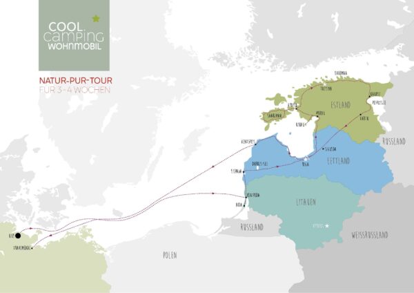 Wohnmobil oder Van Roadtrip durch das Baltikum zum Nachreisen als PDF oder Heft