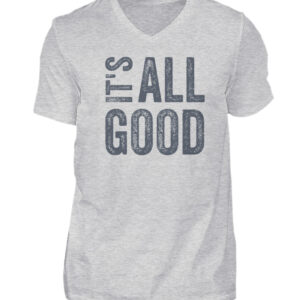 It's all good - V-Neck Herren Shirt_HEATHER GREY