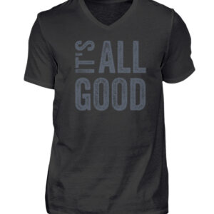 It's all good - V-Neck Herren Shirt_BLACK