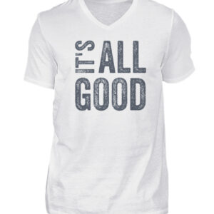 It's all good - V-Neck Herren Shirt_WHITE