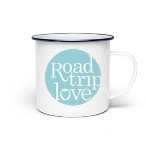 RoadTripLove - Tasse mit Himmeltürkis - Emaille Tasse-3