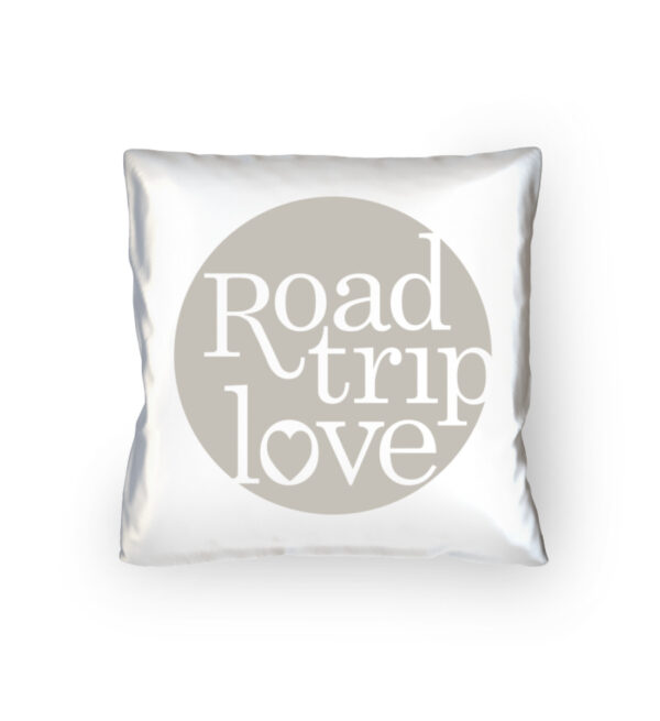 RoadtripLove Kissen mit Kieselgrau