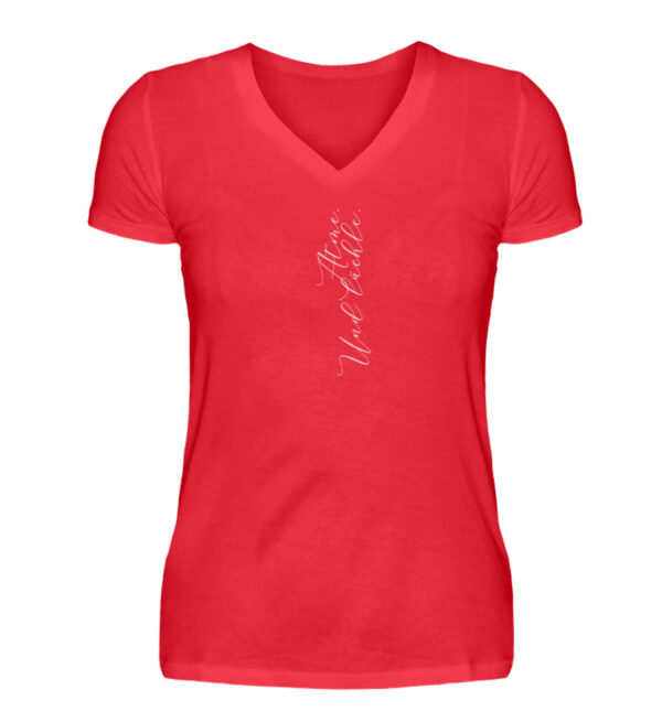 RoadTripLove - Shirt: Atme. Und lächle. - V-Neck Damenshirt-2561