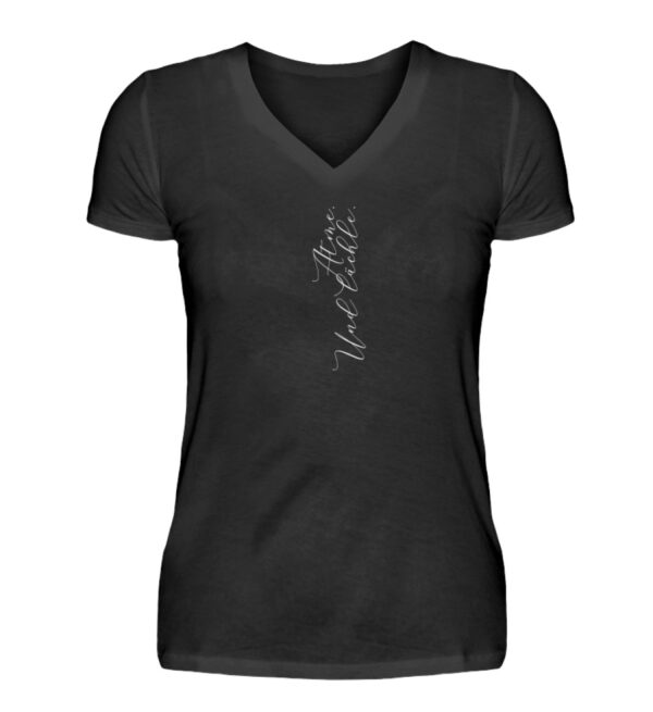 RoadTripLove - Shirt: Atme. Und lächle. - V-Neck Damenshirt-16