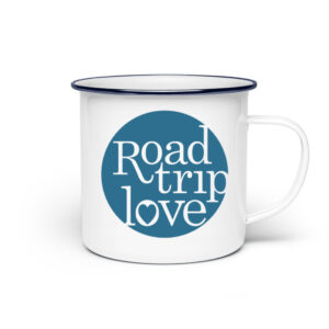 RoadTripLove - Tasse mit Meerblau - Emaille Tasse-3