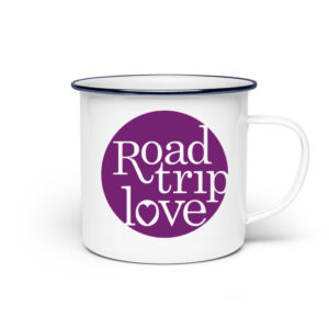 RoadTripLove - Tasse mit Fuchsiaviolett - Emaille Tasse-3