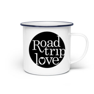 RoadTripLove - Tasse mit Nachtdunkel - Emaille Tasse-3