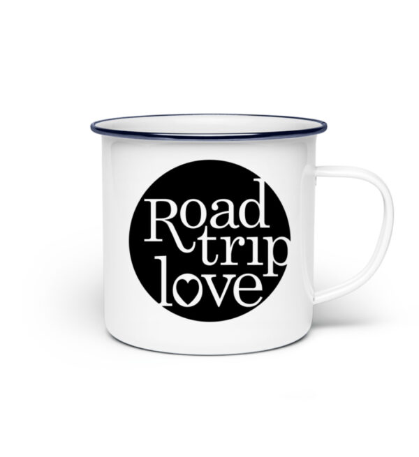 RoadTripLove - Tasse mit Nachtdunkel - Emaille Tasse-3