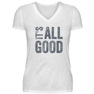 It's all good - V-Neck Damen Shirt_WHITE