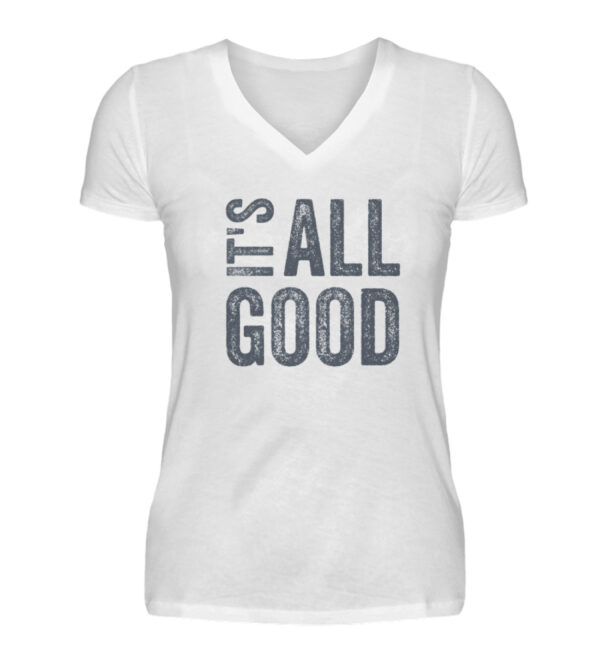 It's all good - V-Neck Damen Shirt_WHITE