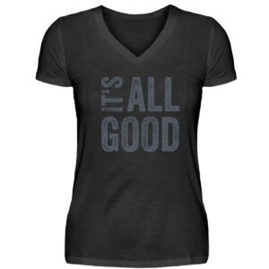 It's all good - V-Neck Damen Shirt_BLACK