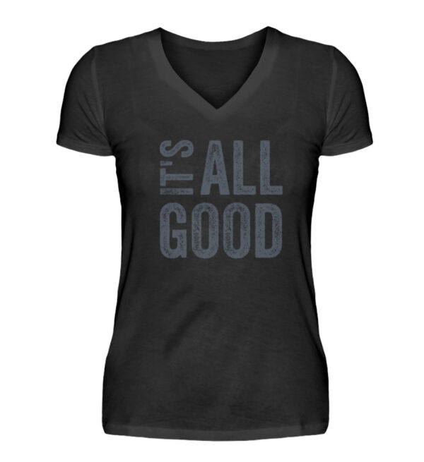 It's all good - V-Neck Damen Shirt_BLACK