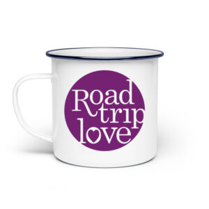 RoadTripLove - Tasse mit Fuchsiaviolett - Emaille Tasse-3