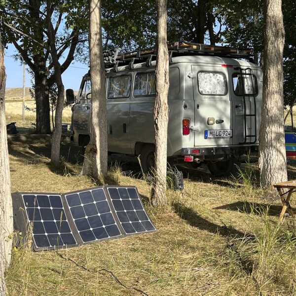 Solartasche, tragbare Solarmudule für Vanlife, Camping, Roadtrip, Wohnmobilreise