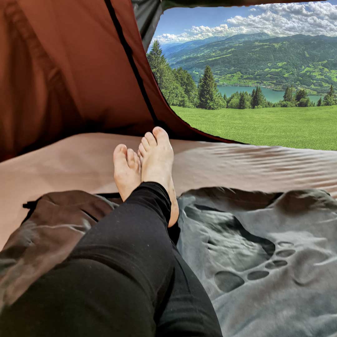 Heizdecke in XL für Camping in Dachzelt, Zelt, Van und Wohnmobil