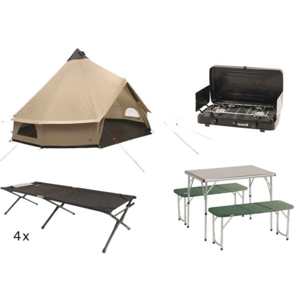 Glamping Equipment zum Mieten: Zelt und Zubehör