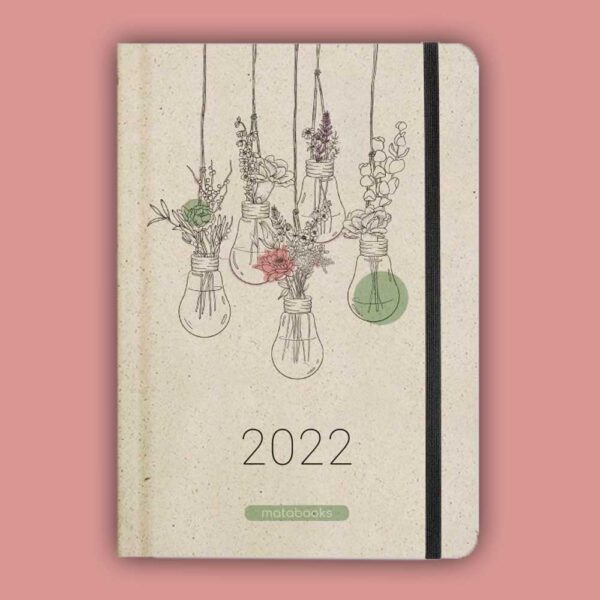 Kalenderbuch / Jahreskalender aus Graspapier, nachhaltig und ökologisch