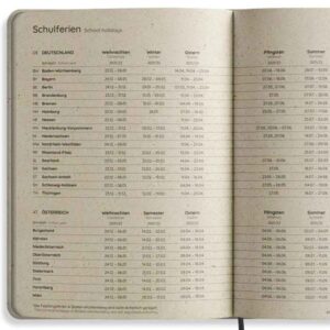 Kalenderbuch / Jahreskalender aus Graspapier, nachhaltig und ökologisch