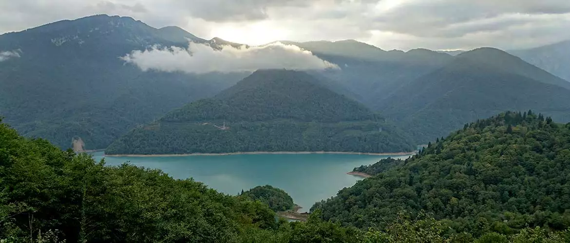 Campingplatz Enguri Stausee Georgien