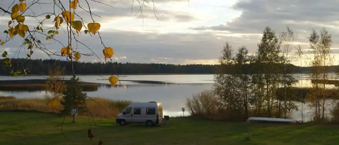 Campingplatz Vaalimaa Meer Finnland Wohnmobil