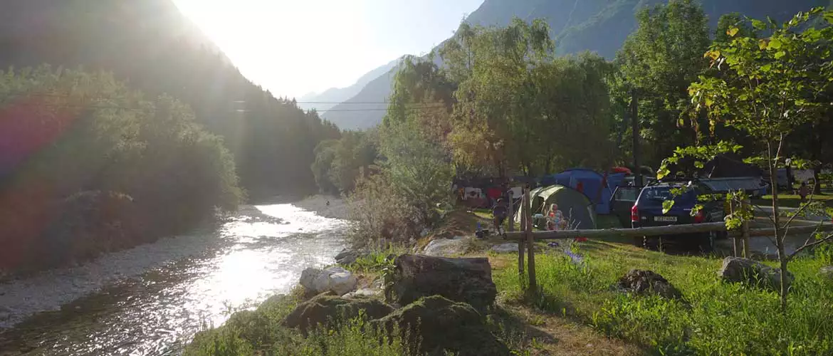 Campingplatz Slowenien Klin Soca Van Wohnmobil
