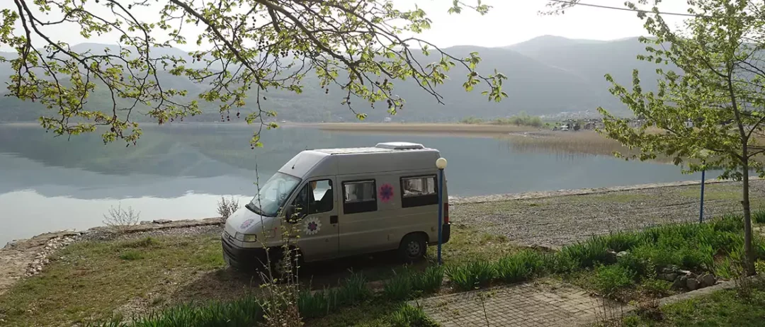 Campingplatz Albanien Ohridsee Wohnmobil Van