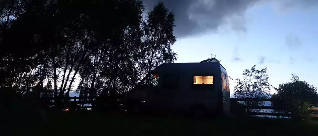 Campingplatz Sarbskosee Polen Van Wohnmobil