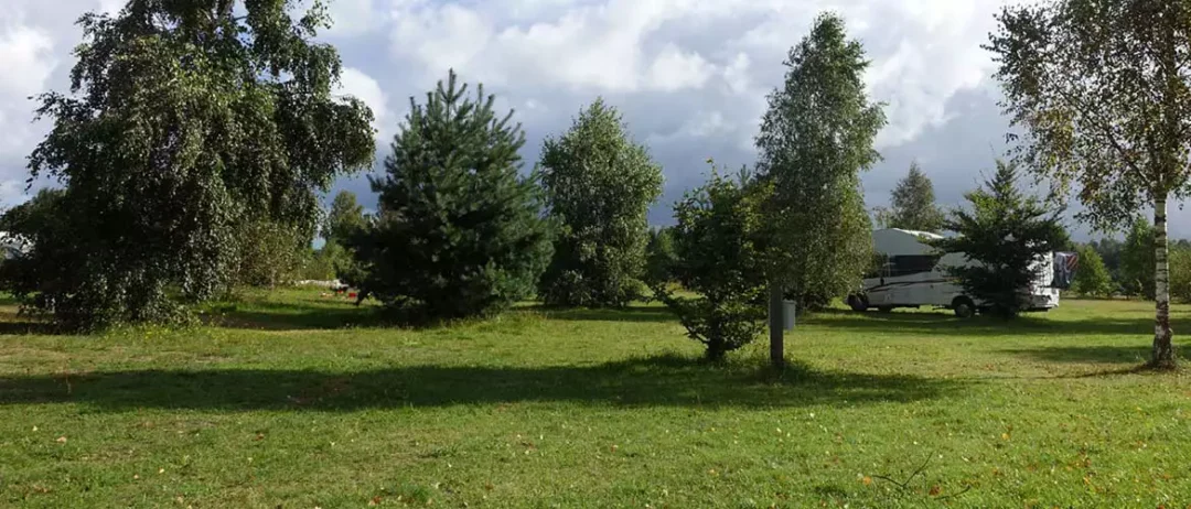 Campingplatz Sarbskosee Polen Van Wohnmobil