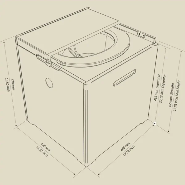 Trockentrenntoilette Komposttoilette Campingtoilette Fancyloo im Van oder Wohnmobil