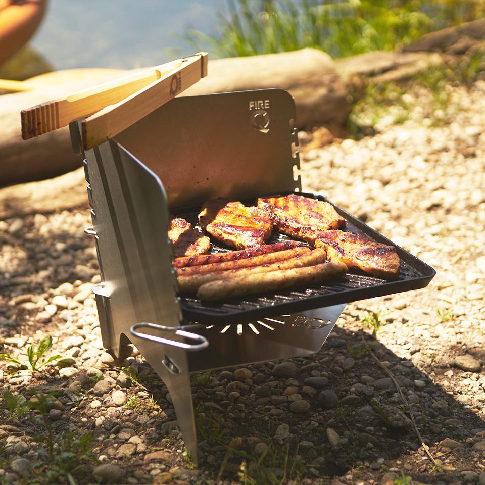 FireQ Reisegrill Klappgrill Campinggrill Gas und Feuer