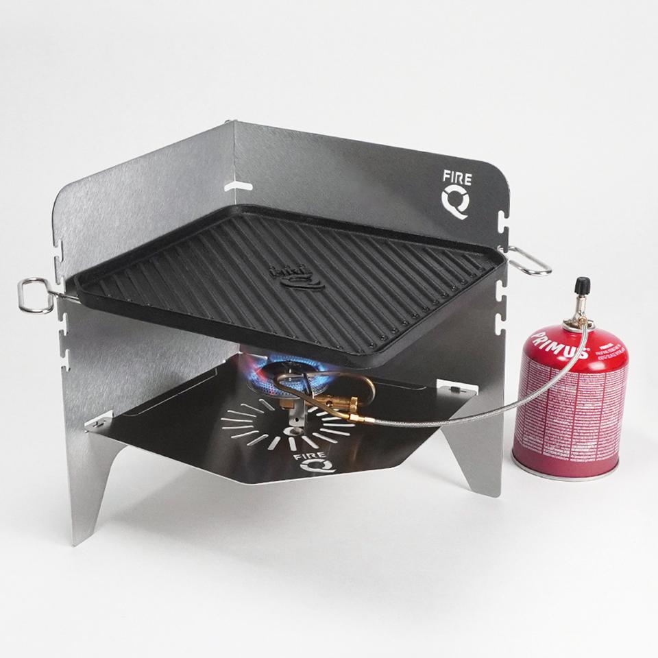 FireQ Reisegrill Klappgrill Campinggrill Gas und Feuer