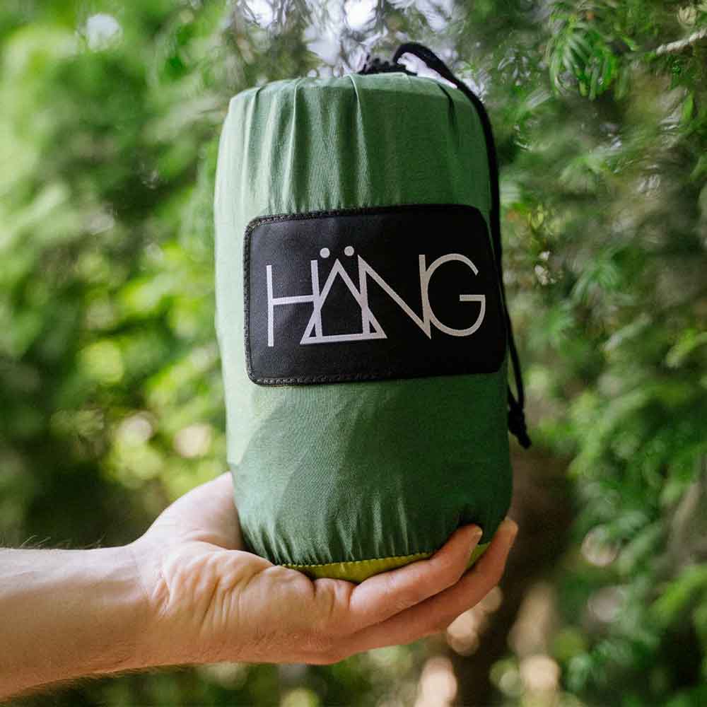 Leichte und kompakte Hängematte für Camping, Roadtrip und Vanlife