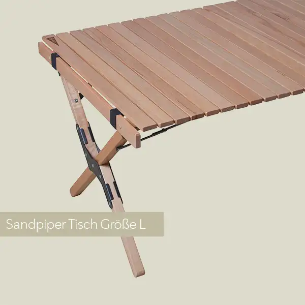 Stabiler Campingtisch Holztisch für Camping mit kleinem Packmaß