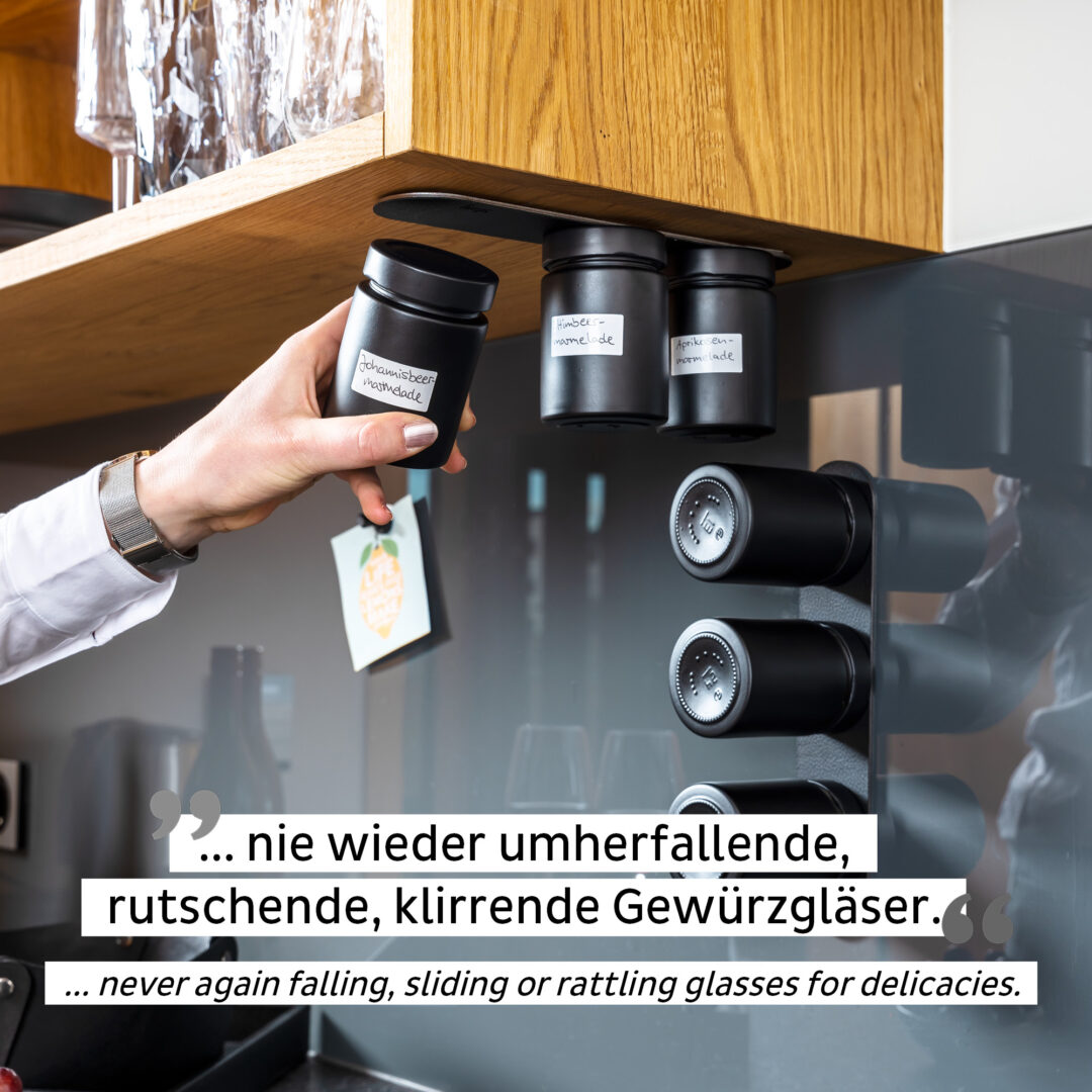 Magnetische Gewürzgläser im Wohnmobil und Van
