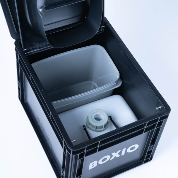 Trockentrenntoilette / Trenntoilette Eurobox Boxio für Van, Wohnmobil und Camper beim Camping