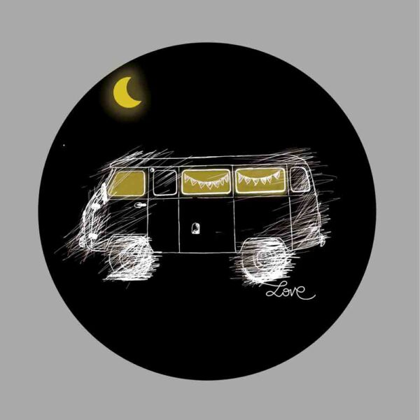 UAZ Buchanka bei Nacht als Skizze für Hoodie, Shirt, Tasse, Merchandising