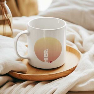 RoadtripLove Keramiktasse für Camping, Roadtrip mit Hier und Jetzt