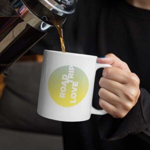 RoadtripLove Keramiktasse für Camping, Roadtrip mit Roadtrir Love
