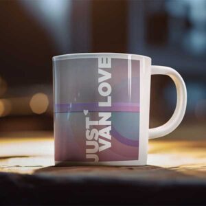RoadtripLove Keramiktasse für Camping, Roadtrip mit Just Van Love