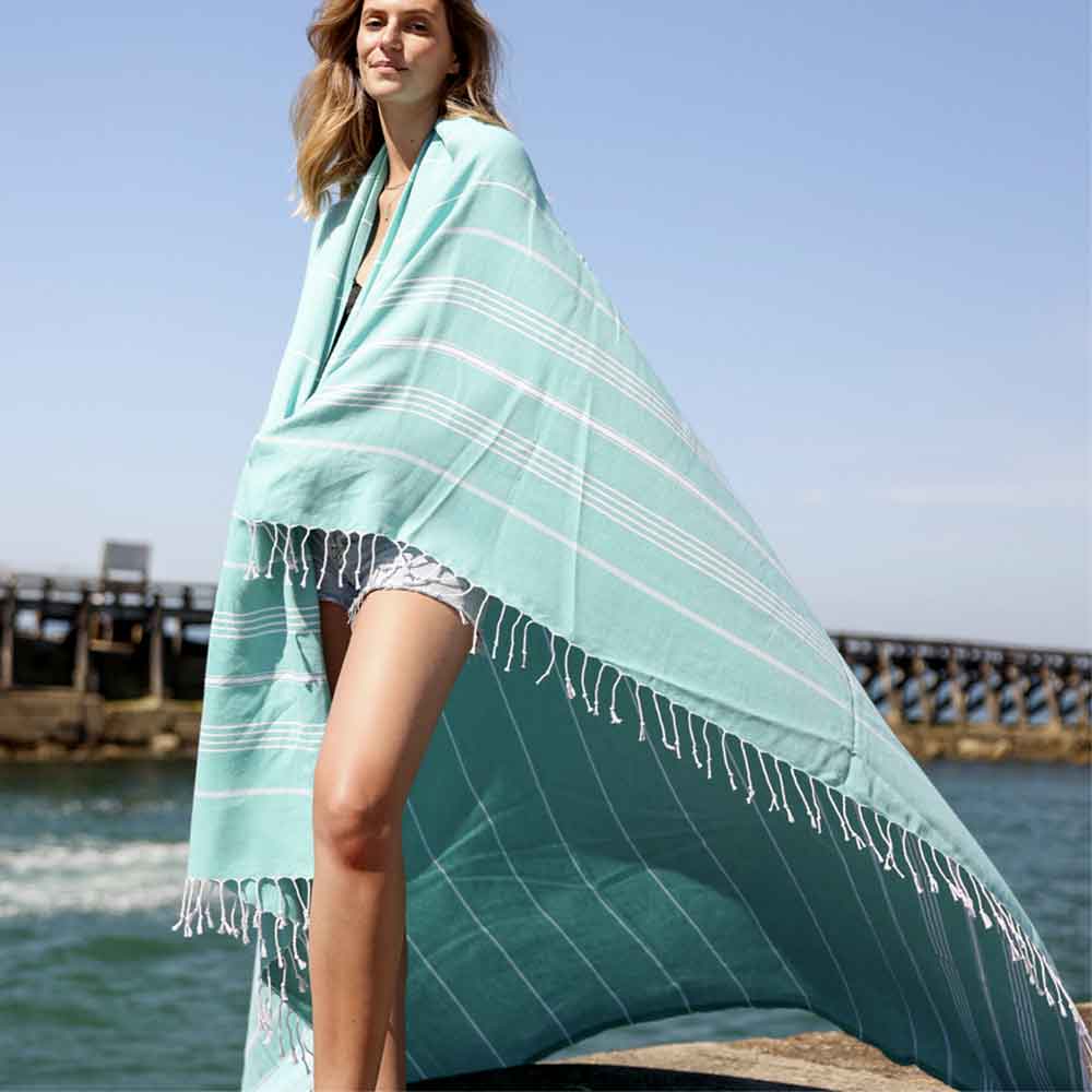Das riesige Strandtuch von LeStoff ist super saugfähig und schnelltrocknend und perfekt als Duschtuch oder Sonnenschutz, Decke, Tischtuch oder Picknickdecke