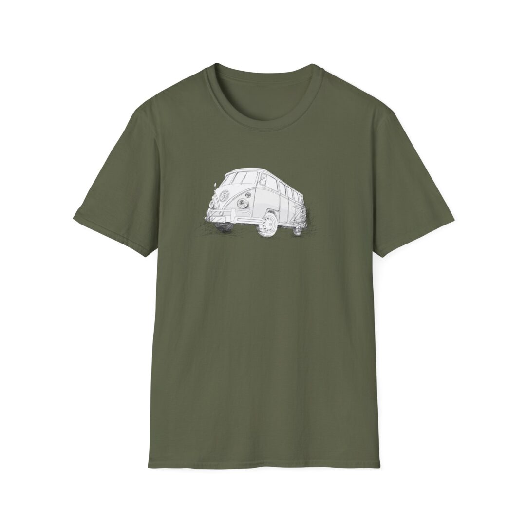 Shirt mit meiner Handzeichnung von VW Bulli T1 für Dein Camping oder Roadtrip Abenteuer
