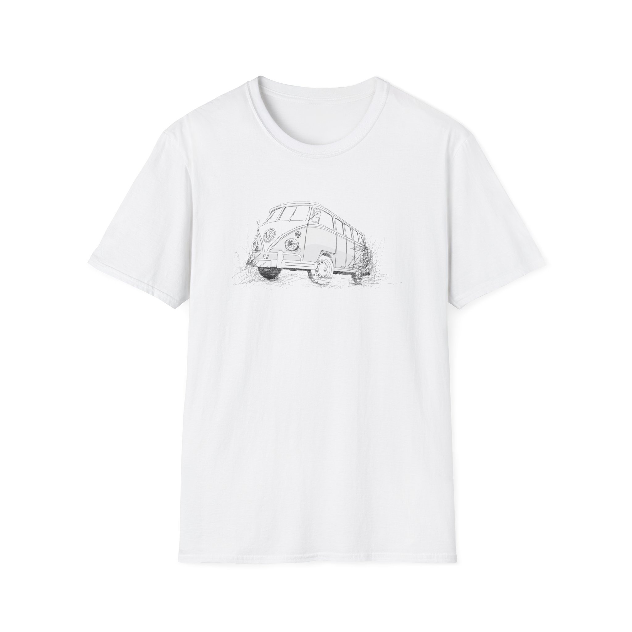 Shirt mit meiner Handzeichnung von VW Bulli T1 für Dein Camping oder Roadtrip Abenteuer