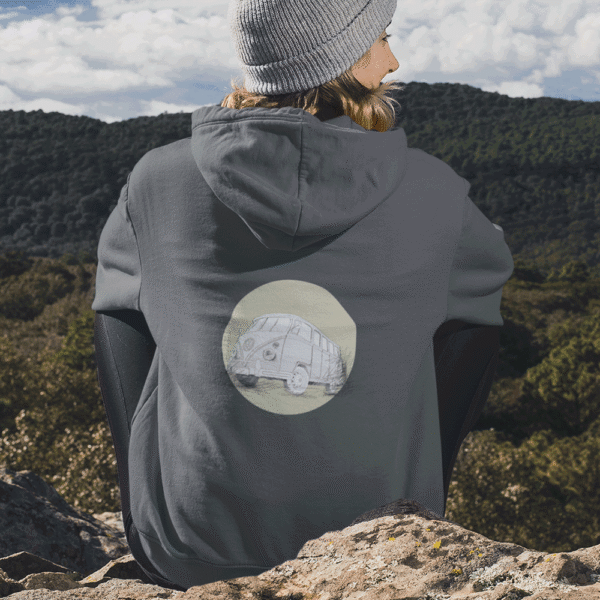Hoodie mit klassischem VW Bulli T1 für Camping und Vanlife