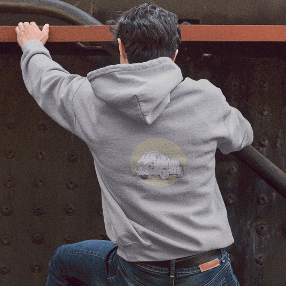 Hoodie mit klassischem VW Bulli T1 für Camping und Vanlife