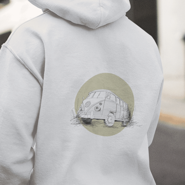 Hoodie mit klassischem VW Bulli T1 für Camping und Vanlife