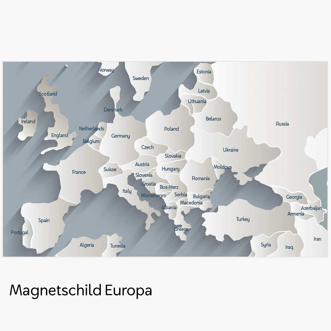 Magnetschild mit Lanndkarte zum Einzeichnen vom Roadtrip