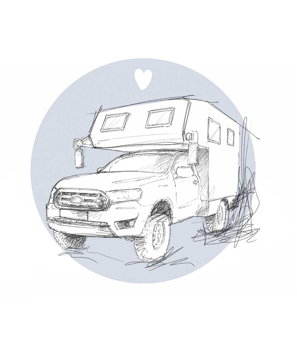 Tasse mit Ford Ranger PickUp und Kabine – Bild 4
