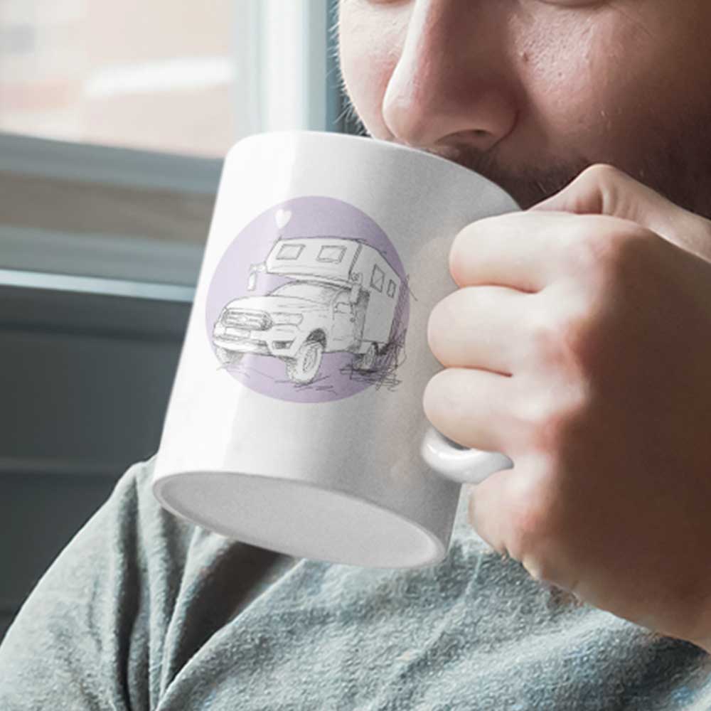 Tasse mit Ford Ranger PickUp und Kabine – Bild 2