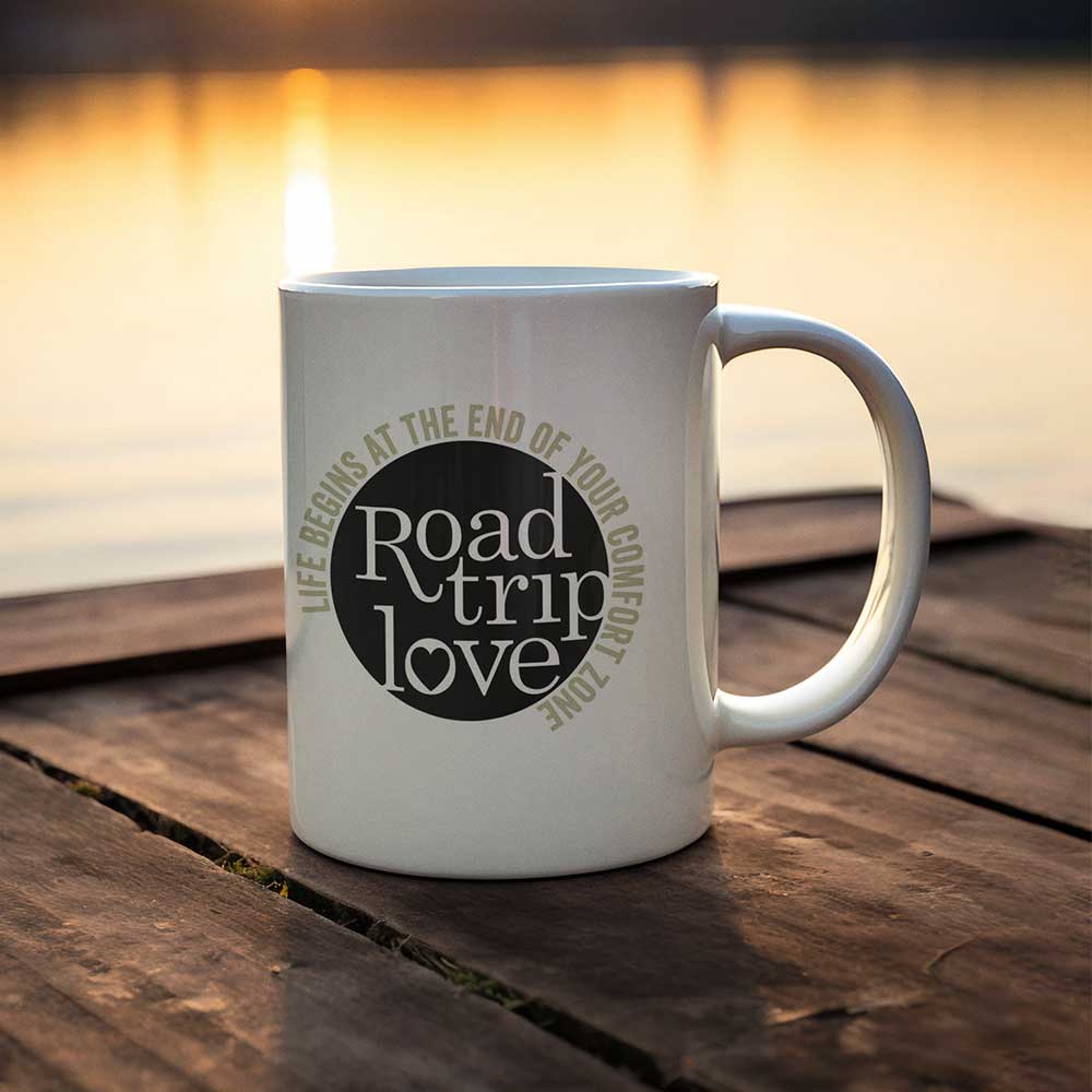 RoadtripLove Tasse mit inspirierender Motivation – Bild 2